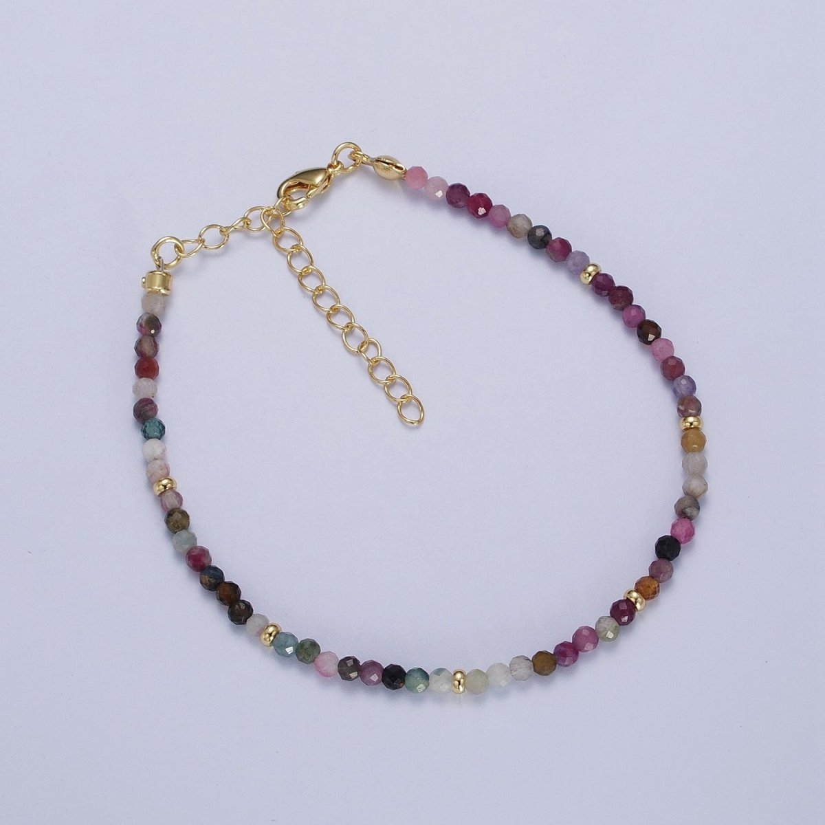 Dainty Beaded Bracelet Tourmaline, Amazonite, Ruby, Amethyst, Moonstone Jewelry Handmade Jewelry | WA-1221 WA-1222 WA-1238 WA-1239 WA-1240 Clearance Pricing