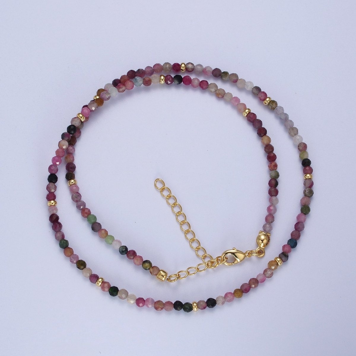 Dainty Beaded Necklace Tourmaline, Amazonite, Ruby, Amethyst, Moonstone Jewelry Handmade Jewelry | WA-1219 WA-1242 Clearance Pricing