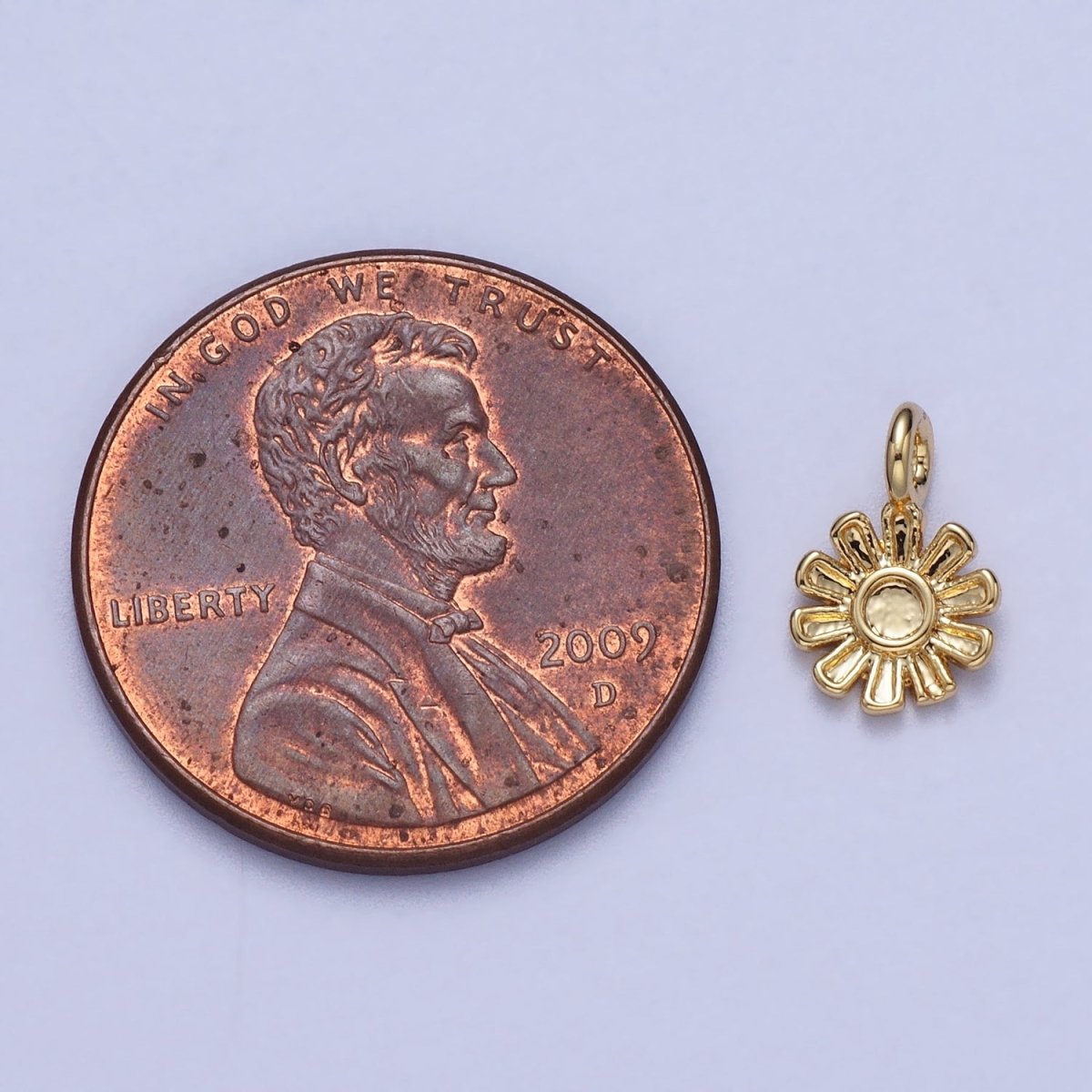 Dainty Blooming Daisy Flower Add-on Charm in Gold & Silver | AC032