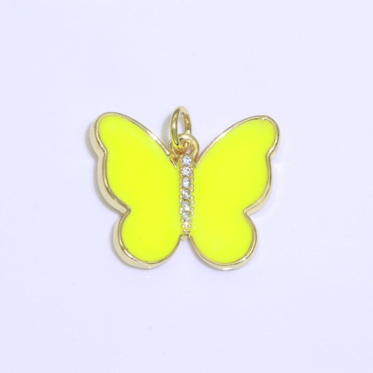 Dainty Butterfly Charm, Mini Gold Filled Monarch Charm for Necklace, Bracelet, Earring Charm Micro Pave Mariposa Jewelry Making M-460