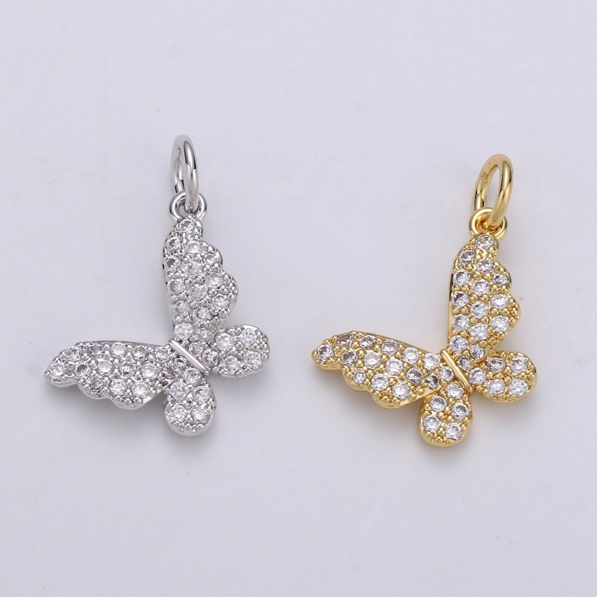 Dainty Butterfly Gold Filled Charm - D-687-D-688