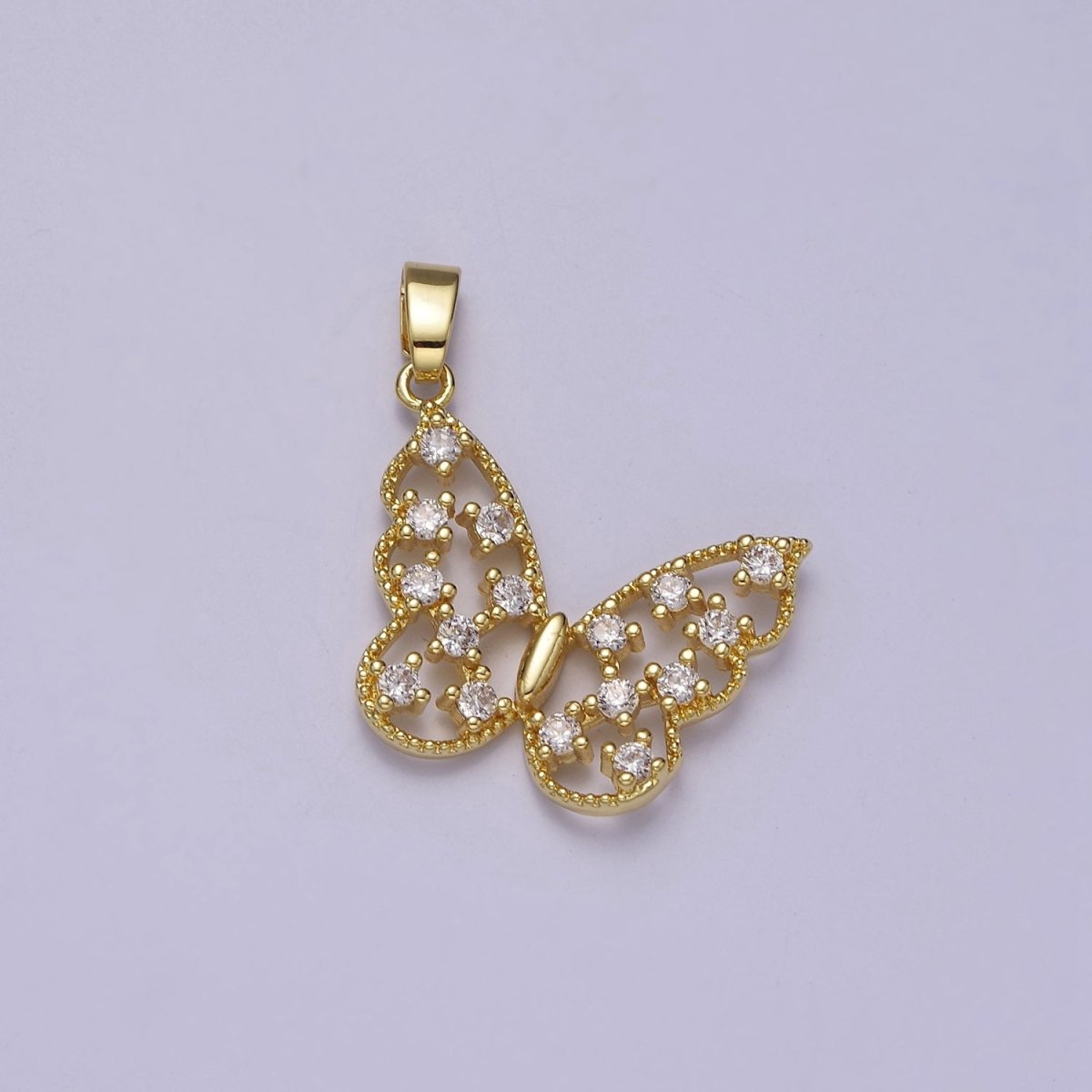 Dainty Butterfly Pendant Mariposa Charm J-595