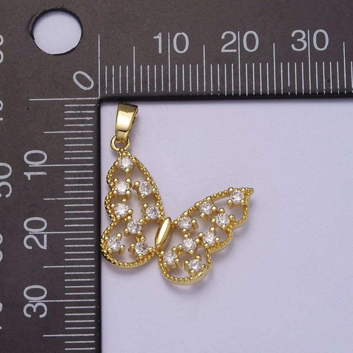 Dainty Butterfly Pendant Mariposa Charm J-595
