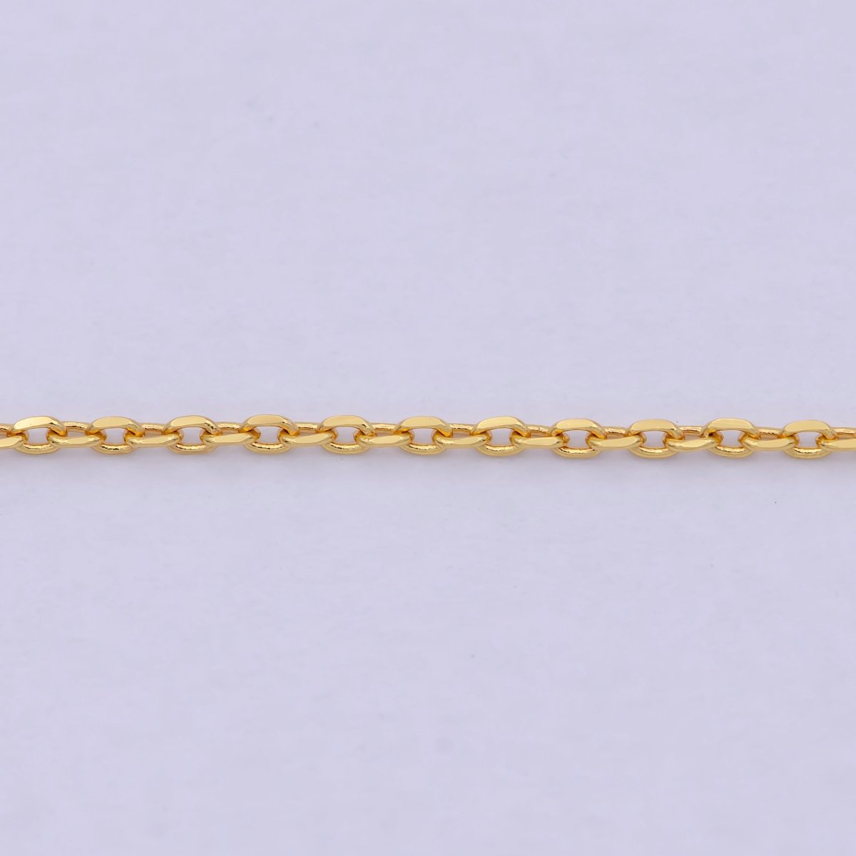Dainty Cable Chain | 24K Gold Filled Cable Woman Necklace 17.5 inch | WA-797 Clearance Pricing - DLUXCA