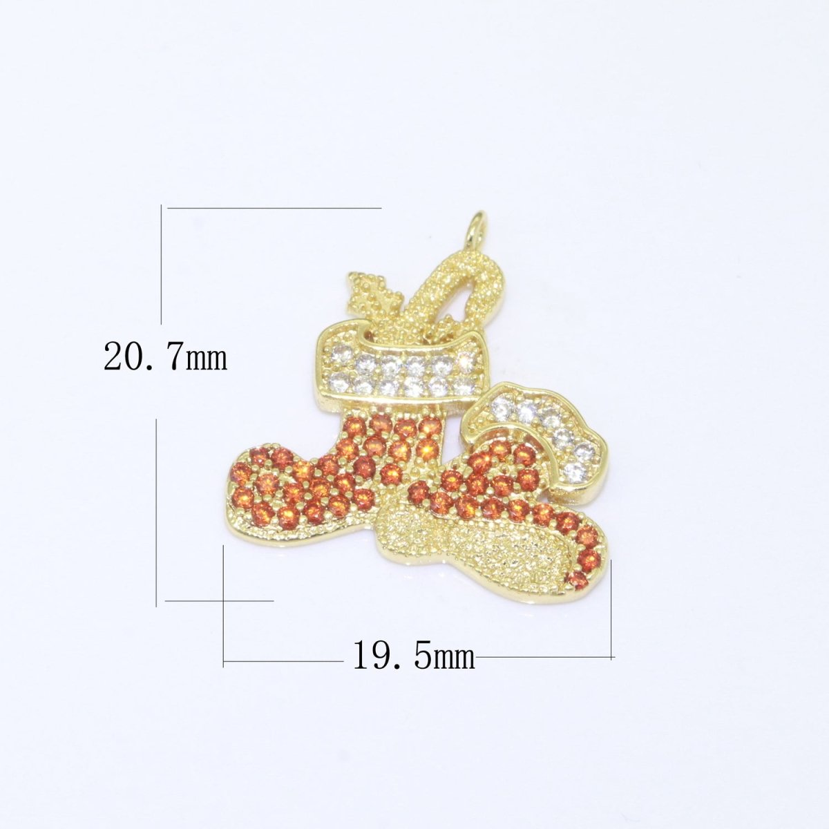 Dainty Christmas charms Micro Pave Holiday Collection Santa, Snow, Stocking, Snow man, Reindeer, Tree Pendant for DiY Jewelry Necklace Bracelet Earring Accessory F-902 F-903 M-594 - M-604
