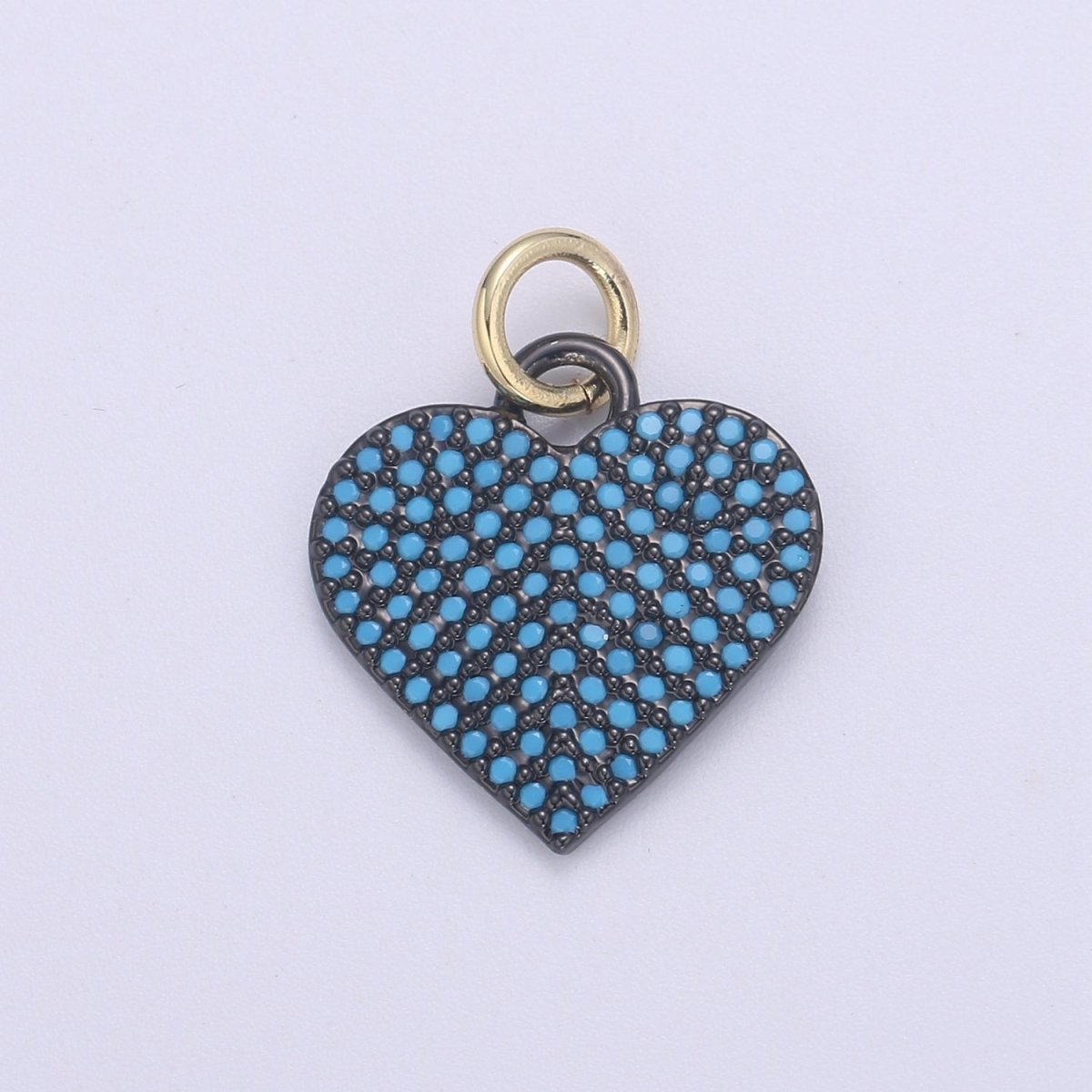 Dainty Cubic Heart Charm, 14K Gold Heart Charm for Necklace Bracelet Earring Charm Supply Relationship Jewelry E-269 - E-274