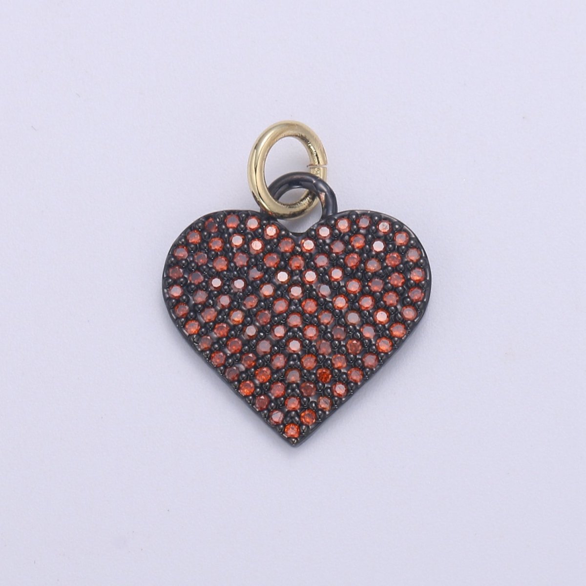 Dainty Cubic Heart Charm, 14K Gold Heart Charm for Necklace Bracelet Earring Charm Supply Relationship Jewelry E-269 - E-274