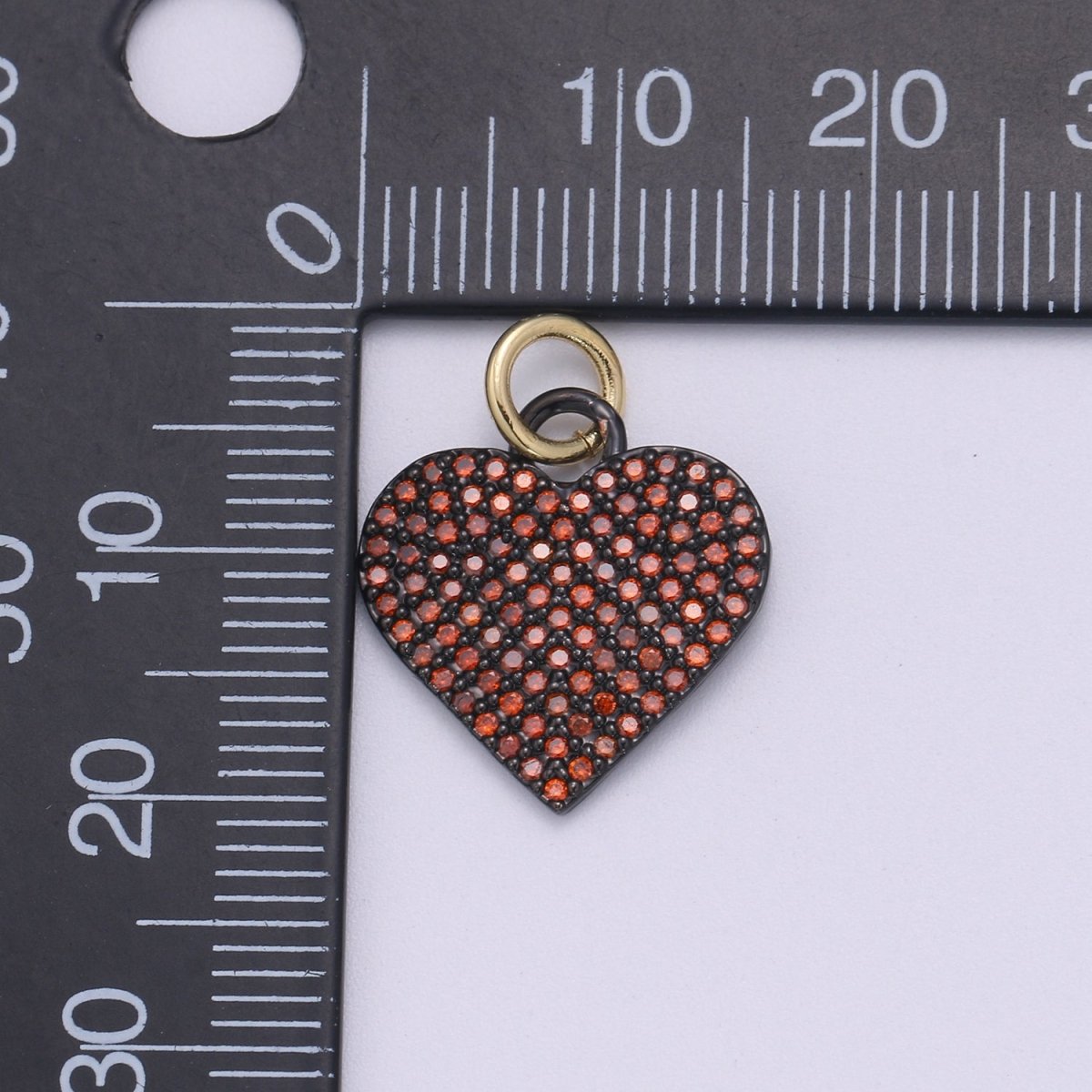 Dainty Cubic Heart Charm, 14K Gold Heart Charm for Necklace Bracelet Earring Charm Supply Relationship Jewelry E-269 - E-274