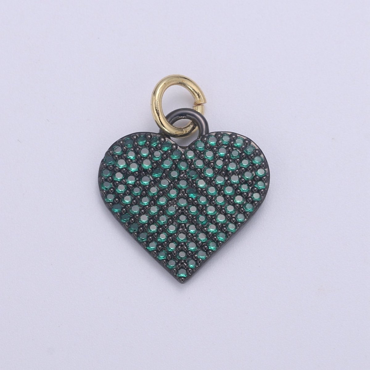 Dainty Cubic Heart Charm, 14K Gold Heart Charm for Necklace Bracelet Earring Charm Supply Relationship Jewelry E-269 - E-274