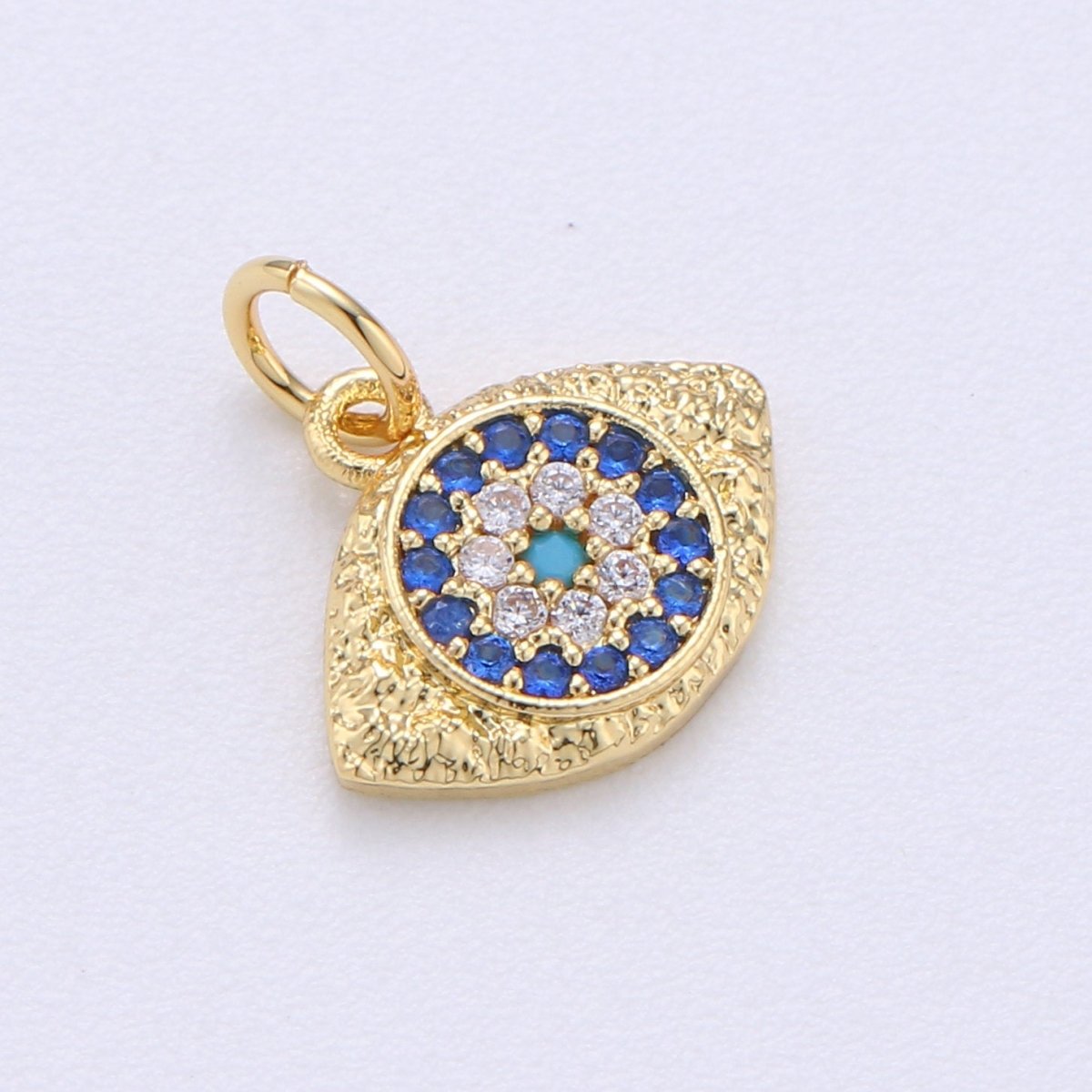 Dainty CZ Micro Pave Evil Eye Pendant in Gold Filled / Silver / Rose Gold / Black C-309 - C-402