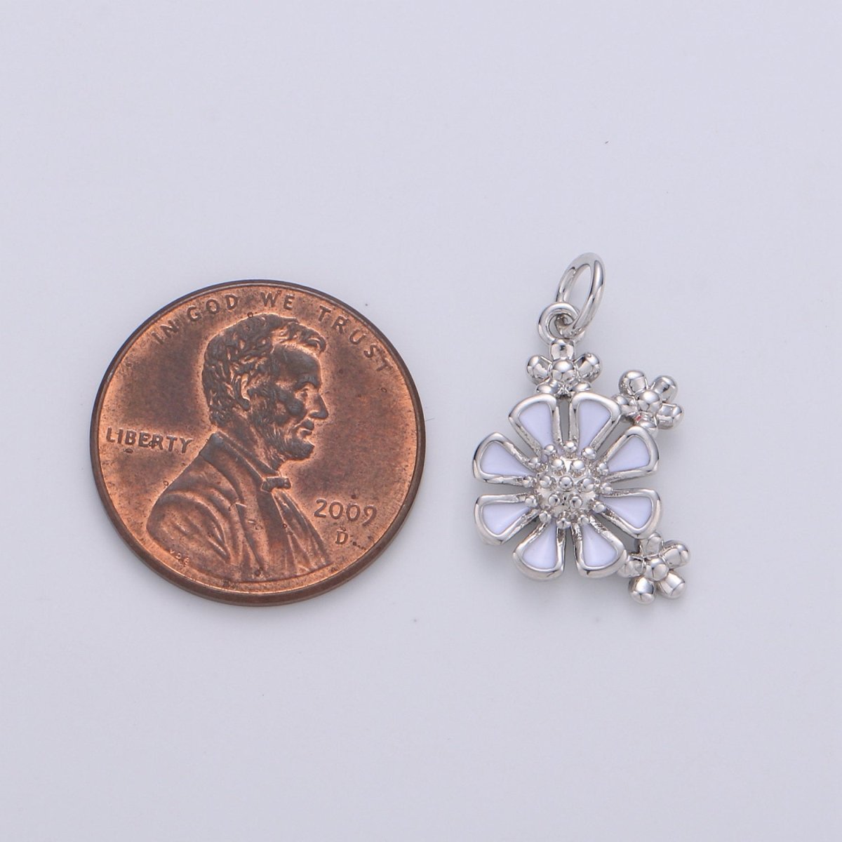OS Dainty Daisy Charms Enamel Gold Plated for Bracelet Necklace Earring Component Summer Jewelry Flower Floral Pendant D-264 D-265