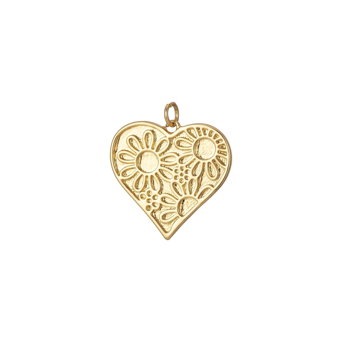 Dainty Daisy Flower Charm Enamel Heart Pendant Retro Design Inspired E-933 - E-936