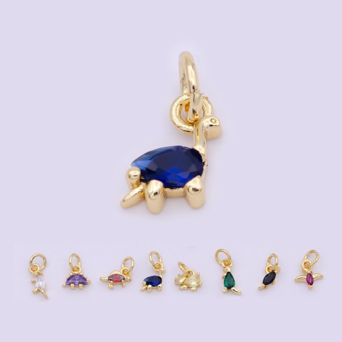 Dainty Dino Charm • Minimalist Mini Dinosaurus Charm • Cute Kawaii Dino Pendant for Earring Necklace Bracelet C-191 C-215 C-219 C-228 C-251 C-256 C-258 C-289
