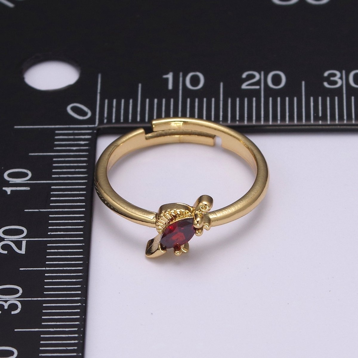 Dainty Dino Ring • Minimalist Dinosaurus Ring • Gold Open Adjustable Ring Cute Kawaii Dino U-151 ~ U-158