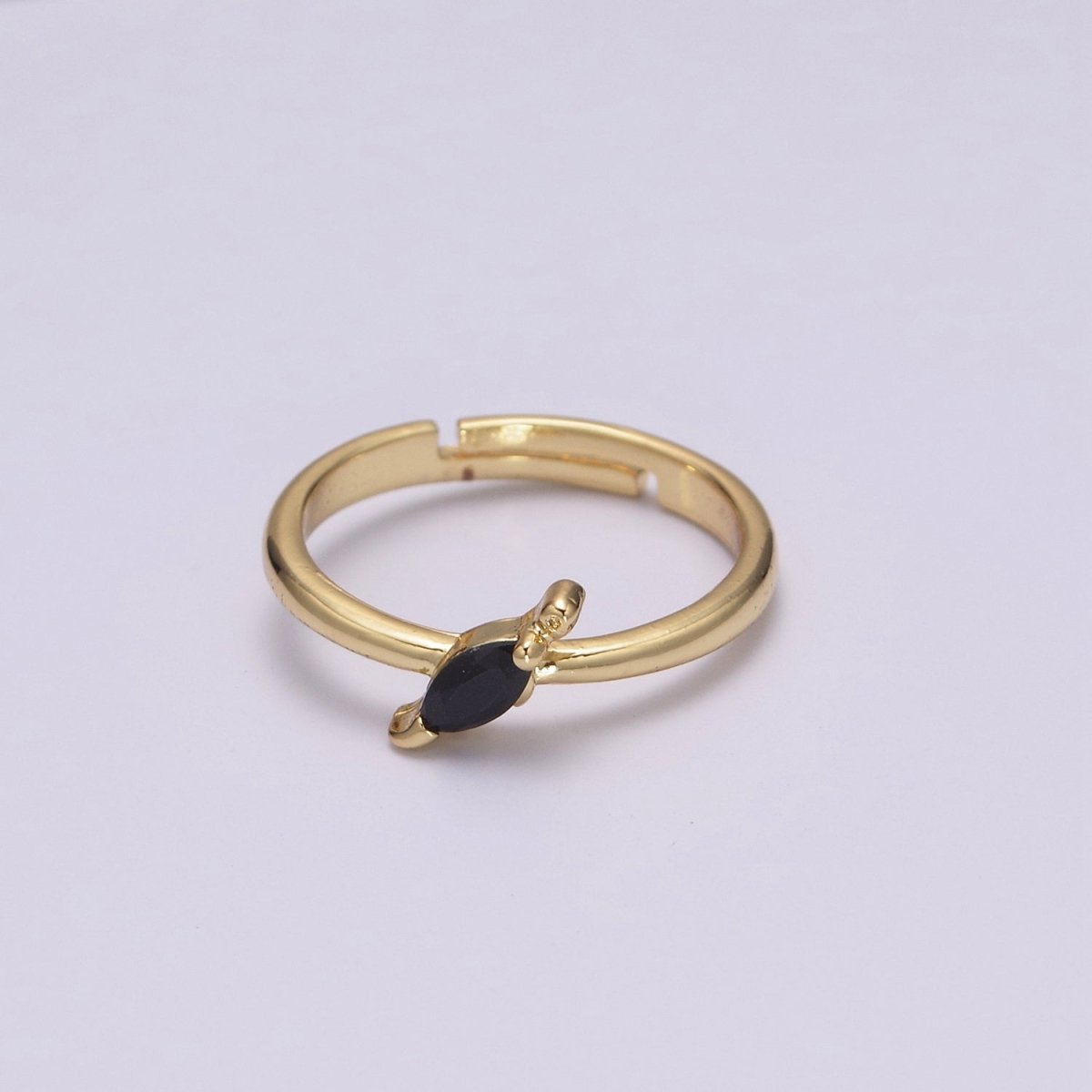 Dainty Dino Ring • Minimalist Dinosaurus Ring • Gold Open Adjustable Ring Cute Kawaii Dino U-151 ~ U-158