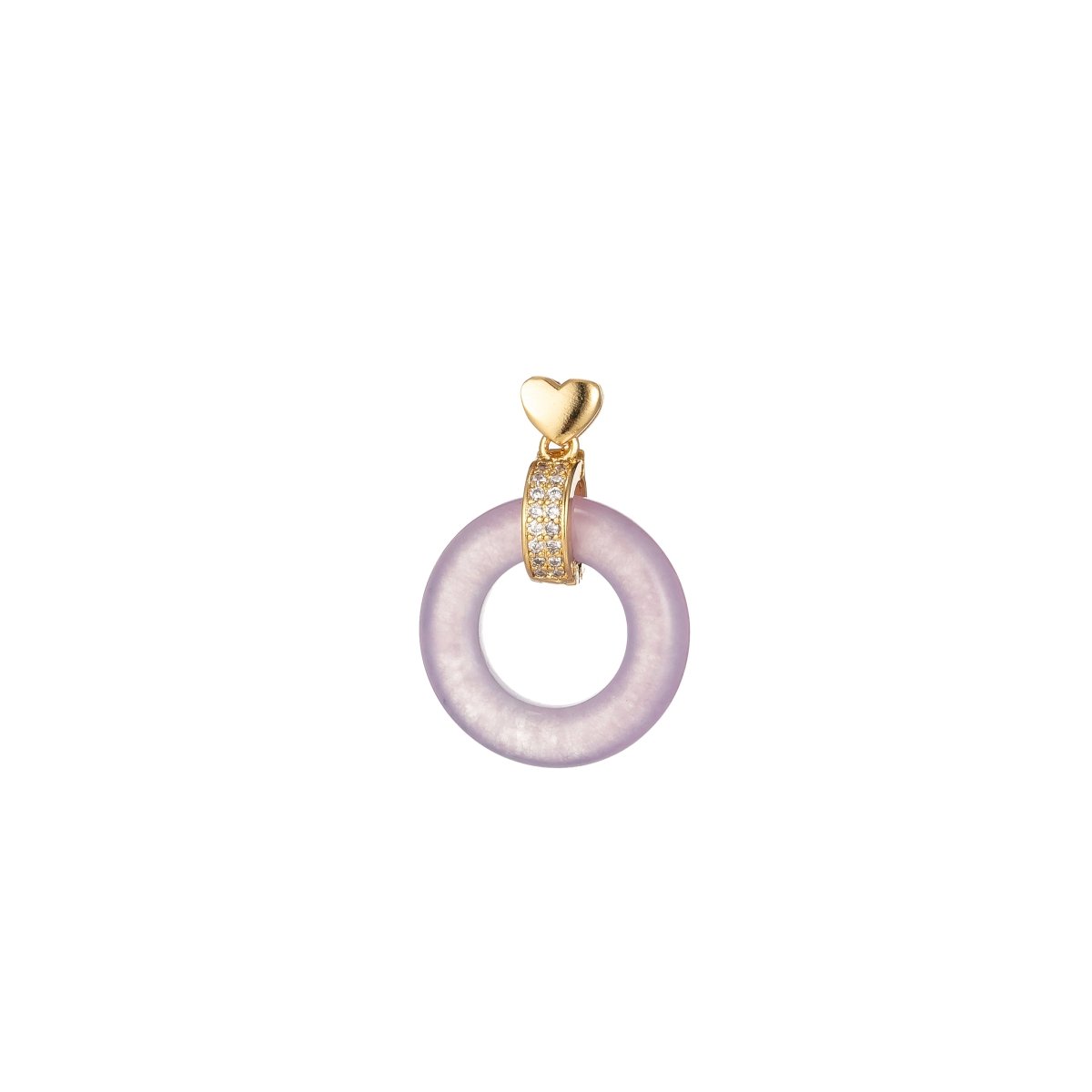 Dainty Donut Charm Pendant Acrylic Glass Dangle Charm J-852 J-853 J-854 J-855 J-856