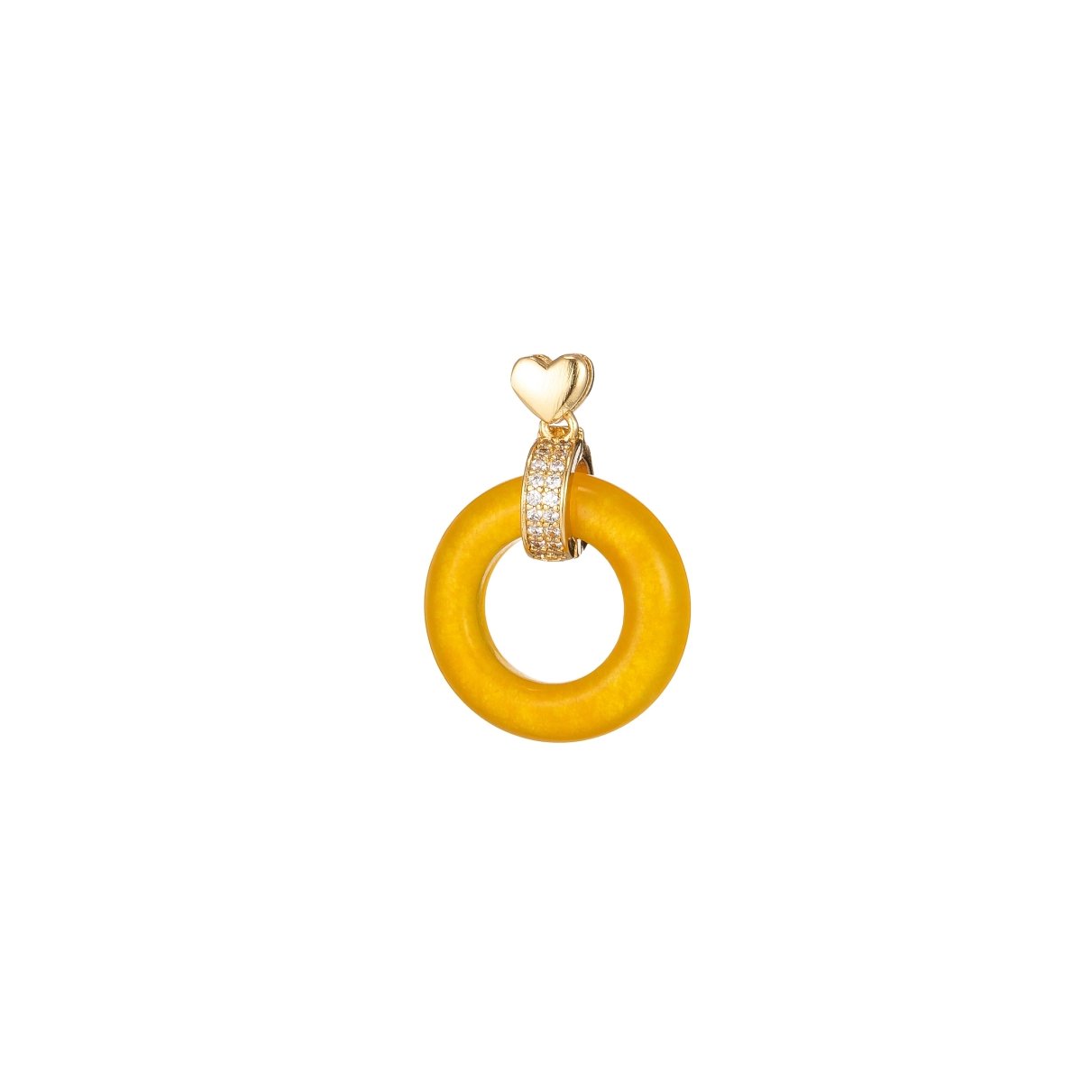 Dainty Donut Charm Pendant Acrylic Glass Dangle Charm J-852 J-853 J-854 J-855 J-856