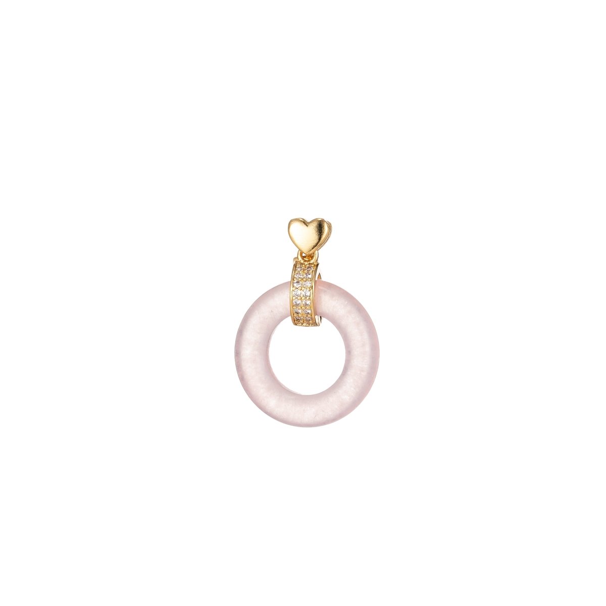 Dainty Donut Charm Pendant Acrylic Glass Dangle Charm J-852 J-853 J-854 J-855 J-856