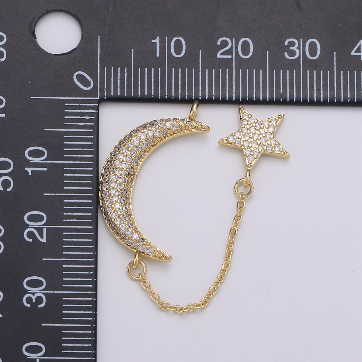 Dainty Elegant Celestial Moon and Star Charm  L-112~L-113