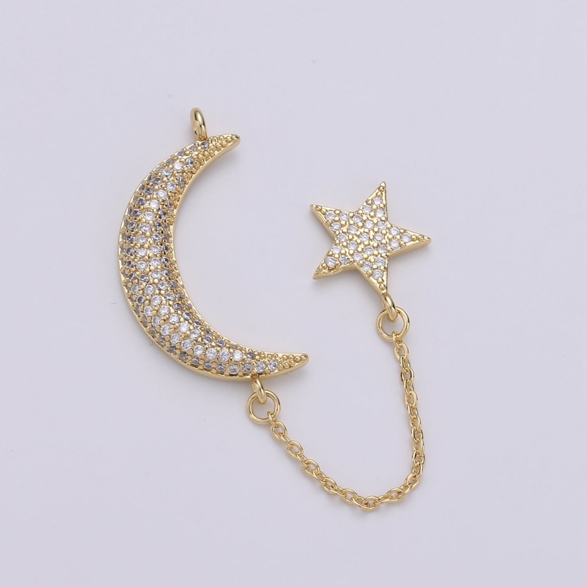 Dainty Elegant Celestial Moon and Star Charm  L-112~L-113