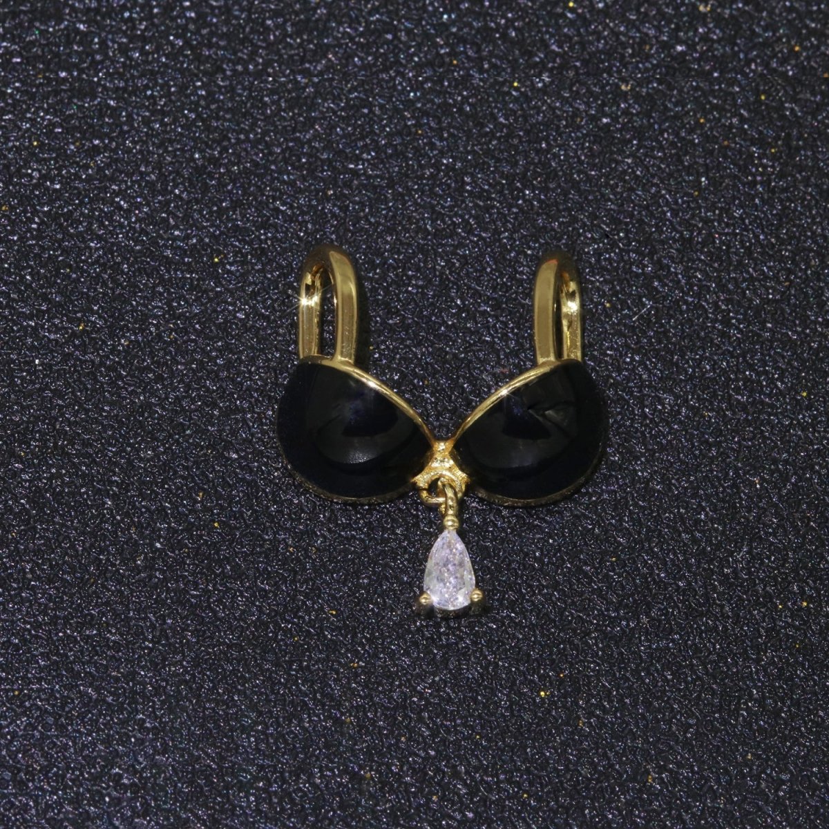 Dainty Enamel Bra Charm Cubic Dangle Tear Drop Shape Pendant 14K Gold Filled Bikini Charm for Statement Minimalist Necklace for Women F-884~F-891