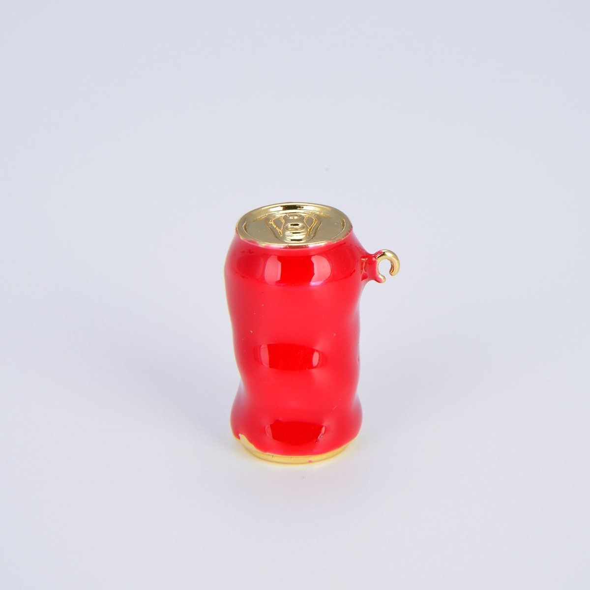Dainty Enamel Soda Can Bead Spacer Red Blue Can Barrell Charm Bead for Bracelet Beaded Component E-815 E-816