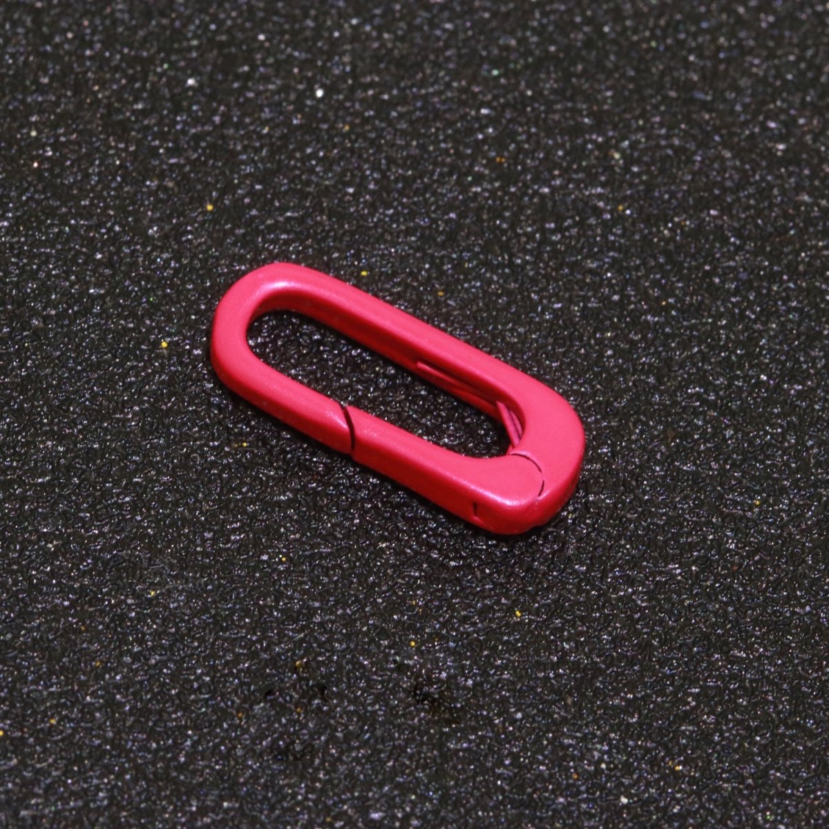 Dainty Enamel Spring Gate Ring, Push Gate ring, 18.5mm Oval Ring, Charm Holder Pink Green Red Clasp for Link Connector Clasp L-419~L-427