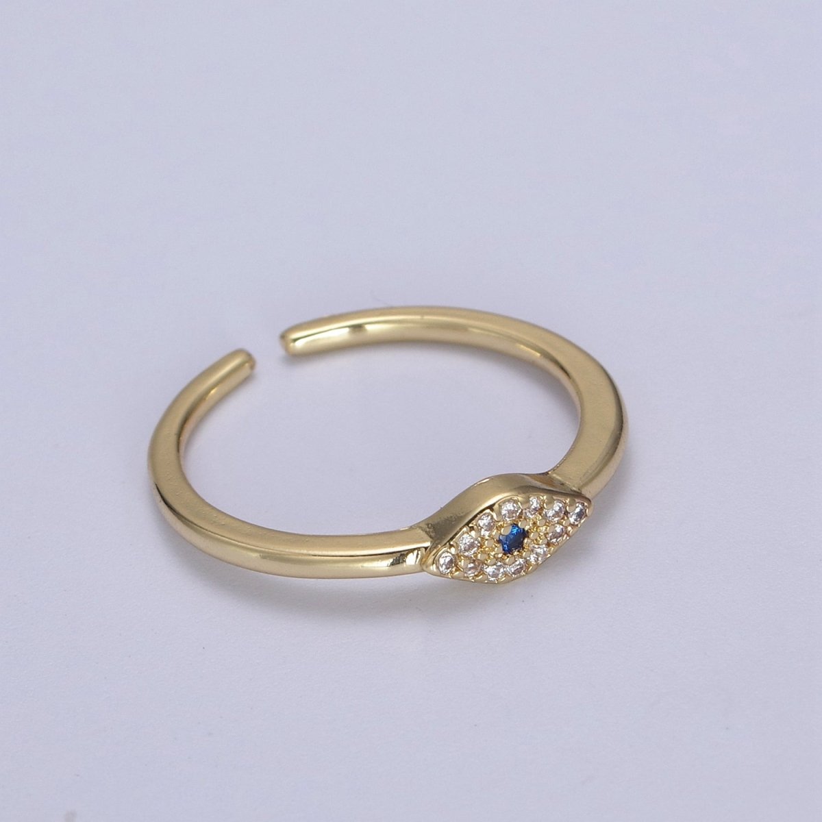 Dainty Evil Eye Stacking Ring, Gold Minimalist Ring, Simple cz Ring, Gold Filled Ring, Thin Ring, Delicate Ring, Gift for her U-325, U327