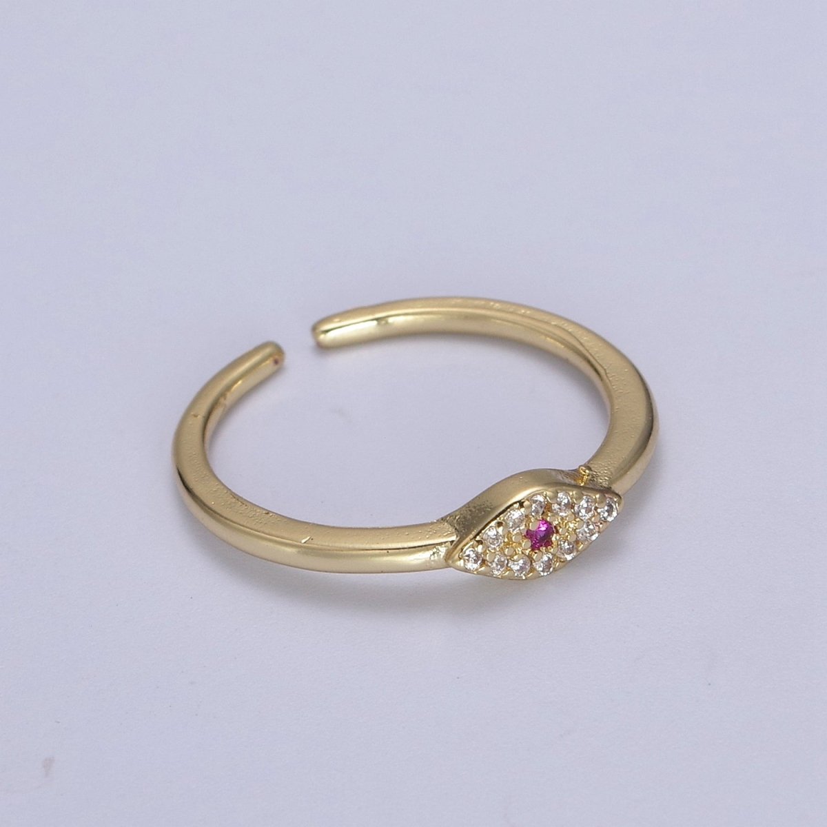 Dainty Evil Eye Stacking Ring, Gold Minimalist Ring, Simple cz Ring, Gold Filled Ring, Thin Ring, Delicate Ring, Gift for her U-325, U327