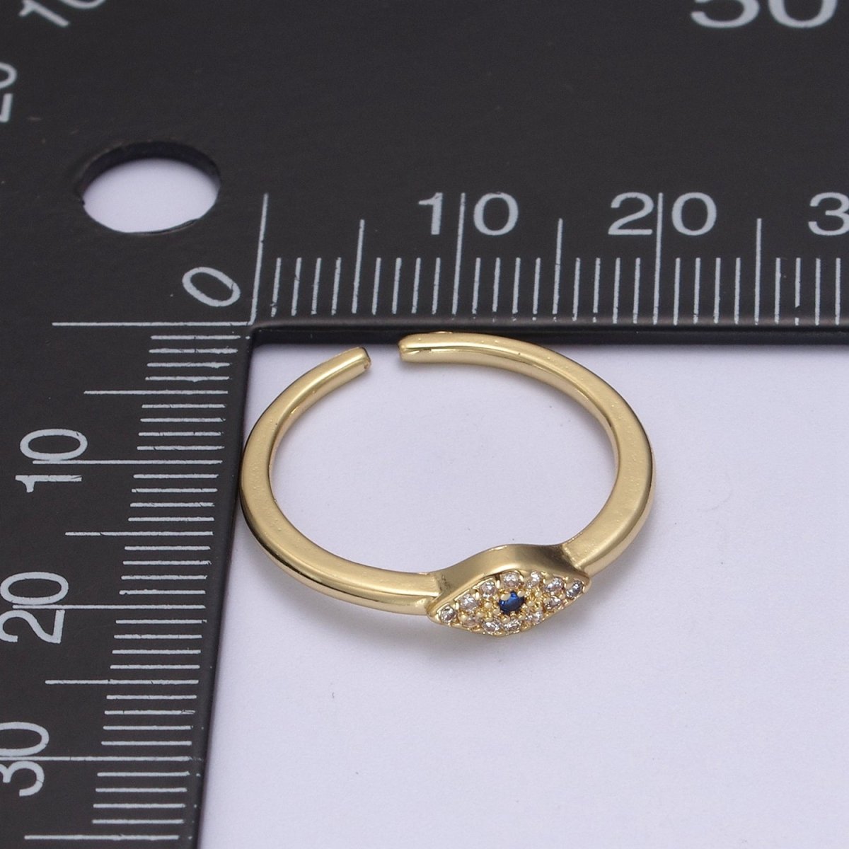 Dainty Evil Eye Stacking Ring, Gold Minimalist Ring, Simple cz Ring, Gold Filled Ring, Thin Ring, Delicate Ring, Gift for her U-325, U327