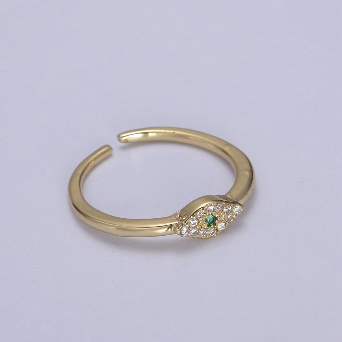 Dainty Evil Eye Stacking Ring, Gold Minimalist Ring, Simple cz Ring, Gold Filled Ring, Thin Ring, Delicate Ring, Gift for her U-325, U327