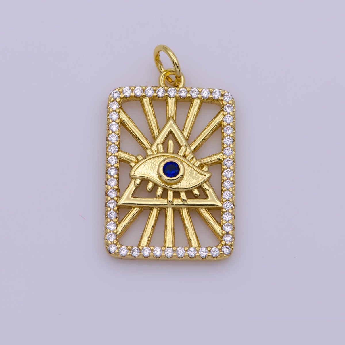Dainty Eye All-Seeing-Eye of Providence Illuminati Charm Pendant Necklace eye of god Micro pave Charm for Bracelet layering necklace, M-840-M-841