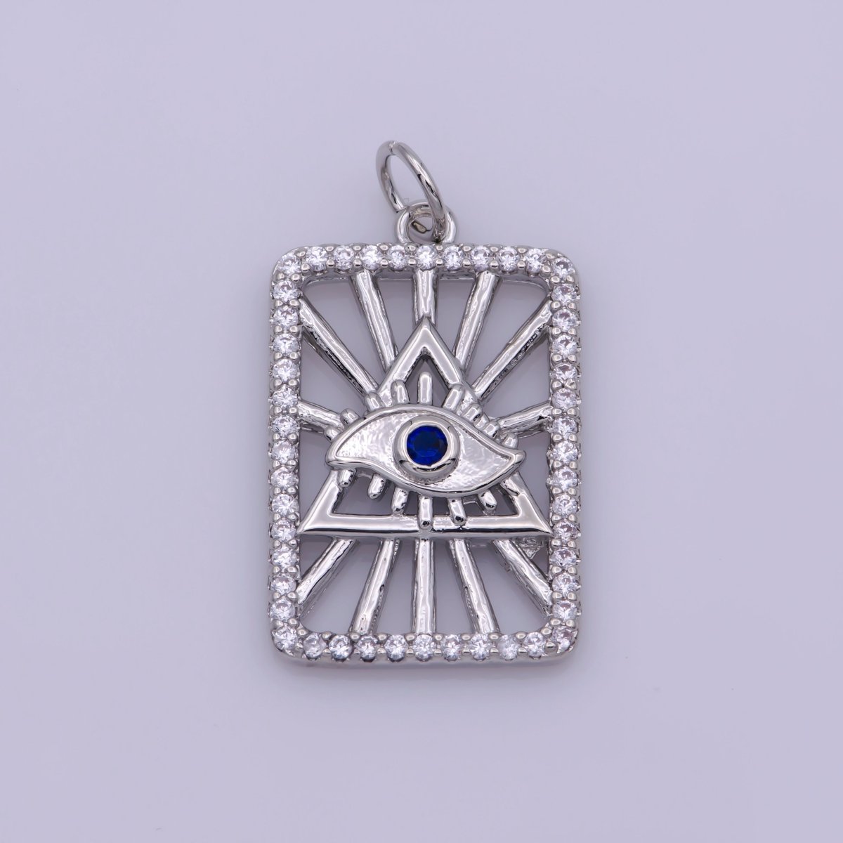 Dainty Eye All-Seeing-Eye of Providence Illuminati Charm Pendant Necklace eye of god Micro pave Charm for Bracelet layering necklace, M-840-M-841