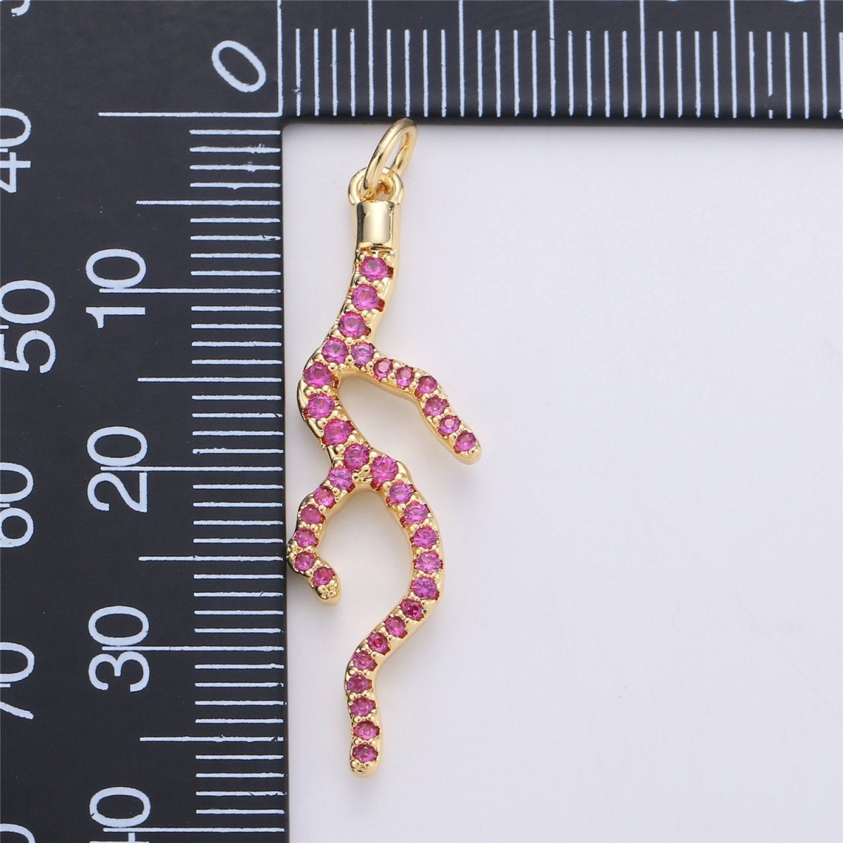 Dainty Fire Charm Micro Pave Gold Fiery hot Root Charm gift Heat Dangle Pendant Drop Pendant for Necklace Earring Supply C-906