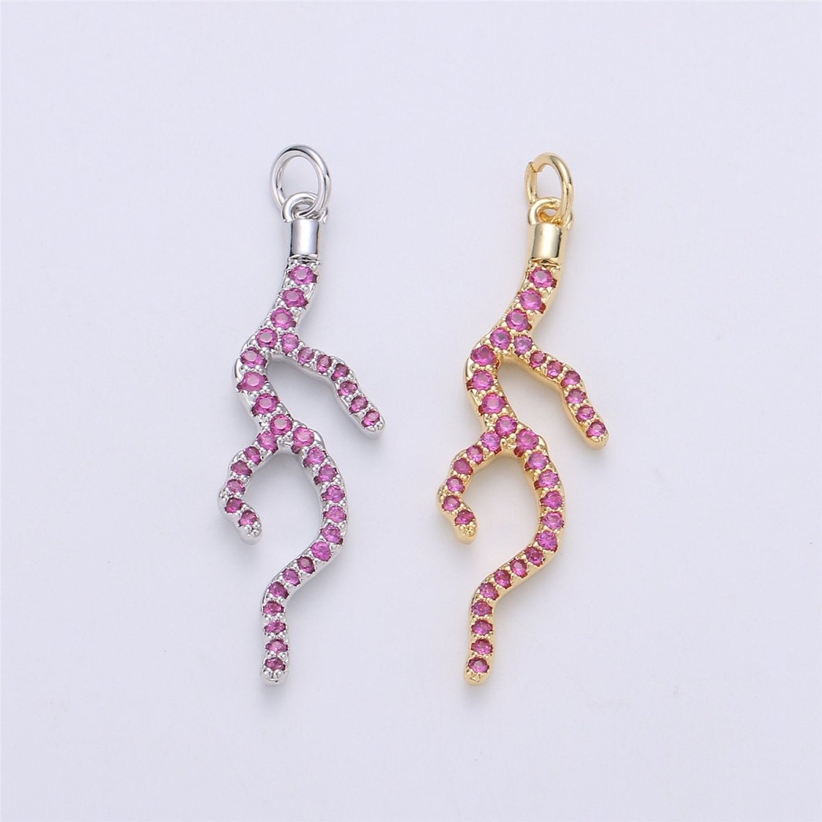 Dainty Fire Charm Micro Pave Gold Fiery hot Root Charm gift Heat Dangle Pendant Drop Pendant for Necklace Earring Supply C-906