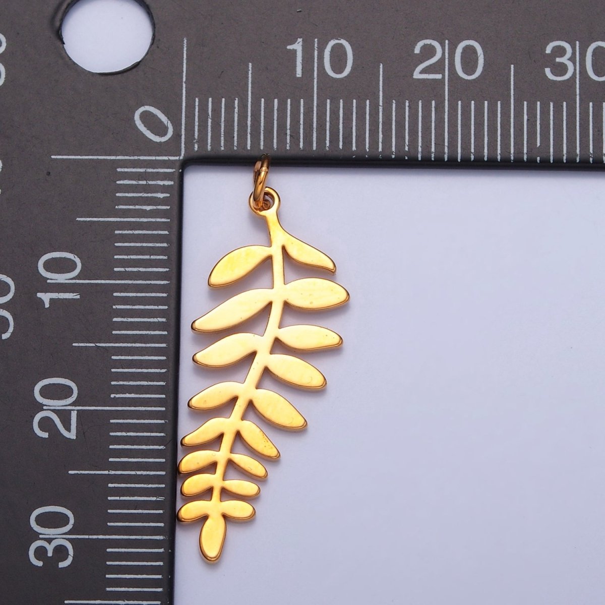 Dainty Flat Nature Palm Leaf Charm For Necklace Bracelet Jewelry Making in 14K or 24K Gold Filled W-253~W-255