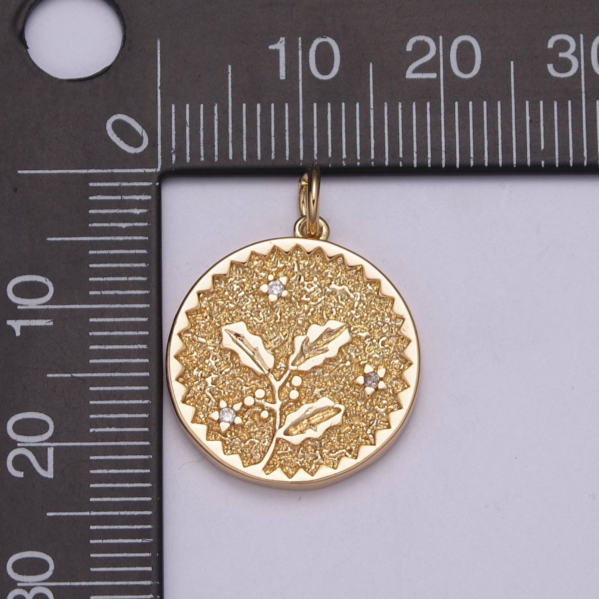 Dainty Floral Collection Sun Flower, Rose, Holly Flower, Cherry Blossom, Lotus Charm 18K Gold Filled Medallion N-189 N-190 N-191 N-192 N-201