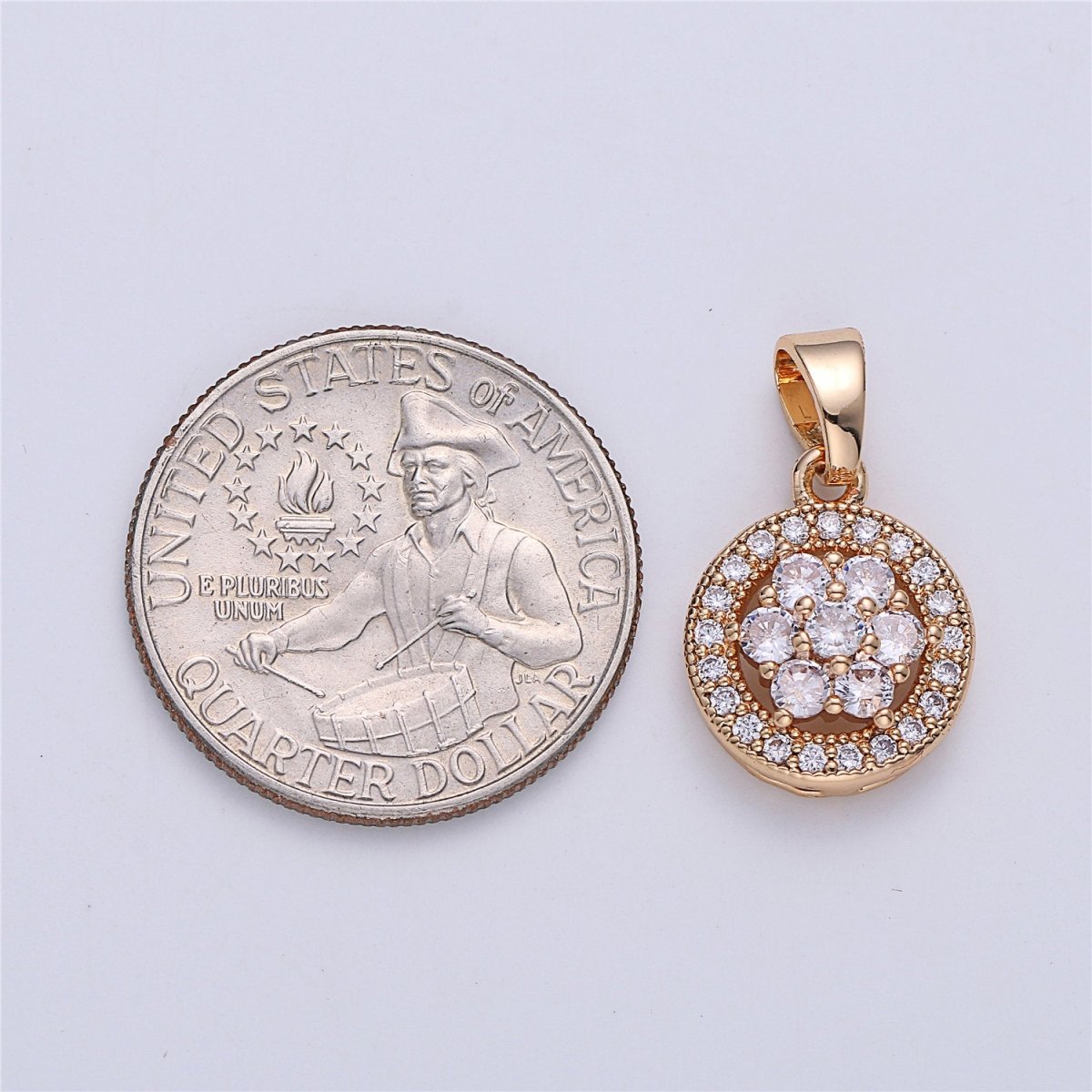Dainty Frozen Ice Dangle Cubic Zirconia Necklace Pendant Bead Bails Findings for Jewelry Making I-142 - DLUXCA