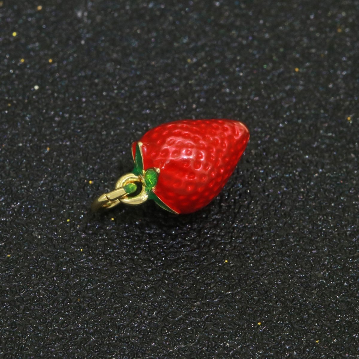 Dainty fruit charm Red Strawberry, Mango, Raspberry, Cherry Charm Lead Nickel free, Jewelry making supplies Enamel Jewelry Food M-542 - M-544