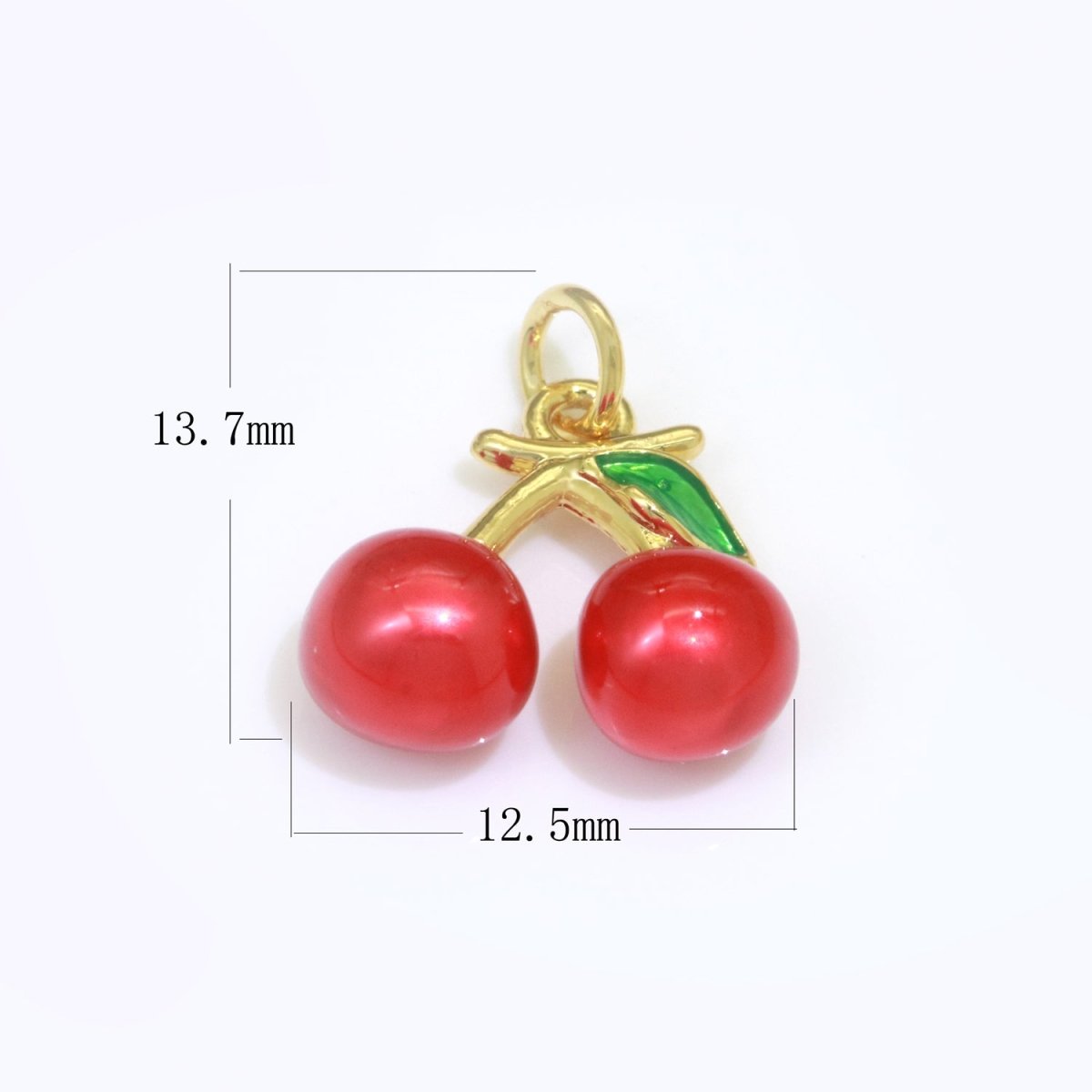 Dainty fruit charm Red Strawberry, Mango, Raspberry, Cherry Charm Lead Nickel free, Jewelry making supplies Enamel Jewelry Food M-542 - M-544