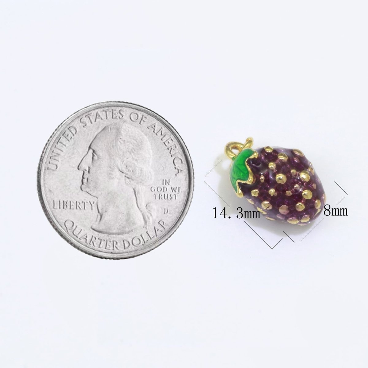Dainty fruit charm Red Strawberry, Mango, Raspberry, Cherry Charm Lead Nickel free, Jewelry making supplies Enamel Jewelry Food M-542 - M-544