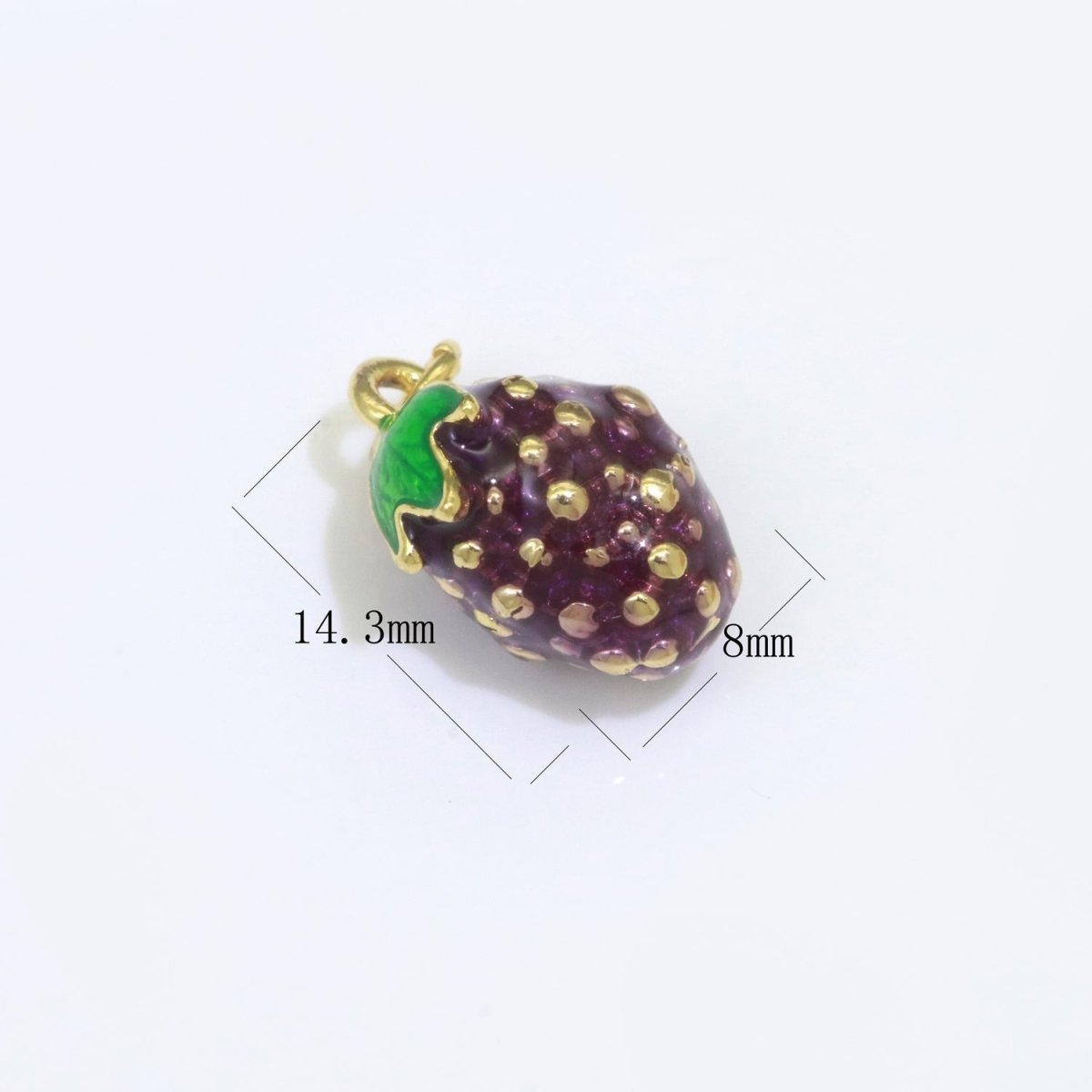 Dainty fruit charm Red Strawberry, Mango, Raspberry, Cherry Charm Lead Nickel free, Jewelry making supplies Enamel Jewelry Food M-542 - M-544