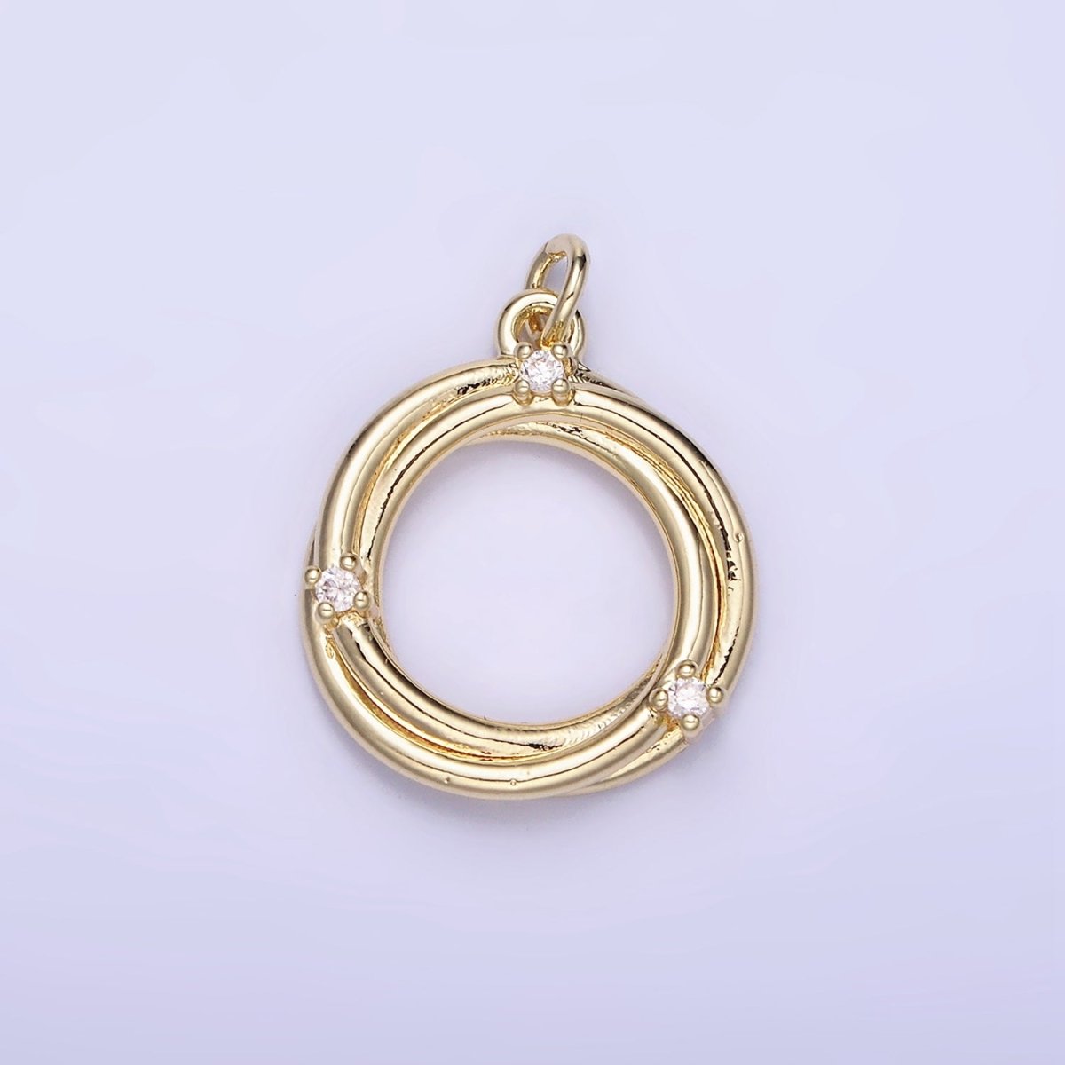 Dainty Galaxy Planet Pendant Gold Celestial Charm | AG671 - DLUXCA