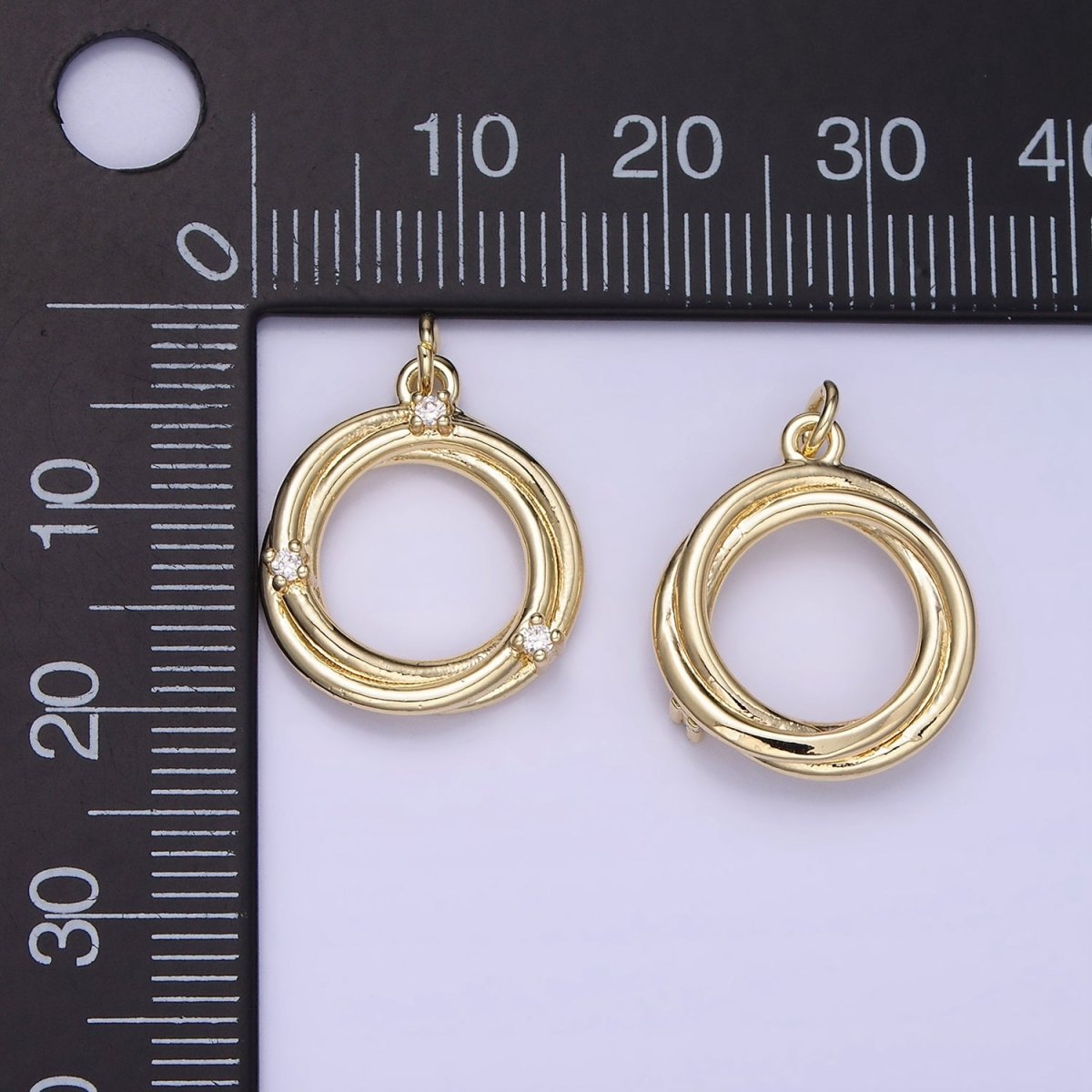 Dainty Galaxy Planet Pendant Gold Celestial Charm | AG671 - DLUXCA