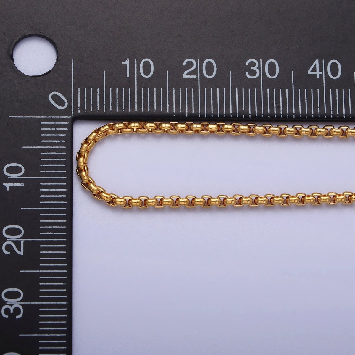 Dainty Gold Cable Rolo Chain Necklace | Waterproof | Unisex Silver Box Chain | Anti Tarnish | STAINLESS STEEL Chain | WA-1710 to WA-1712