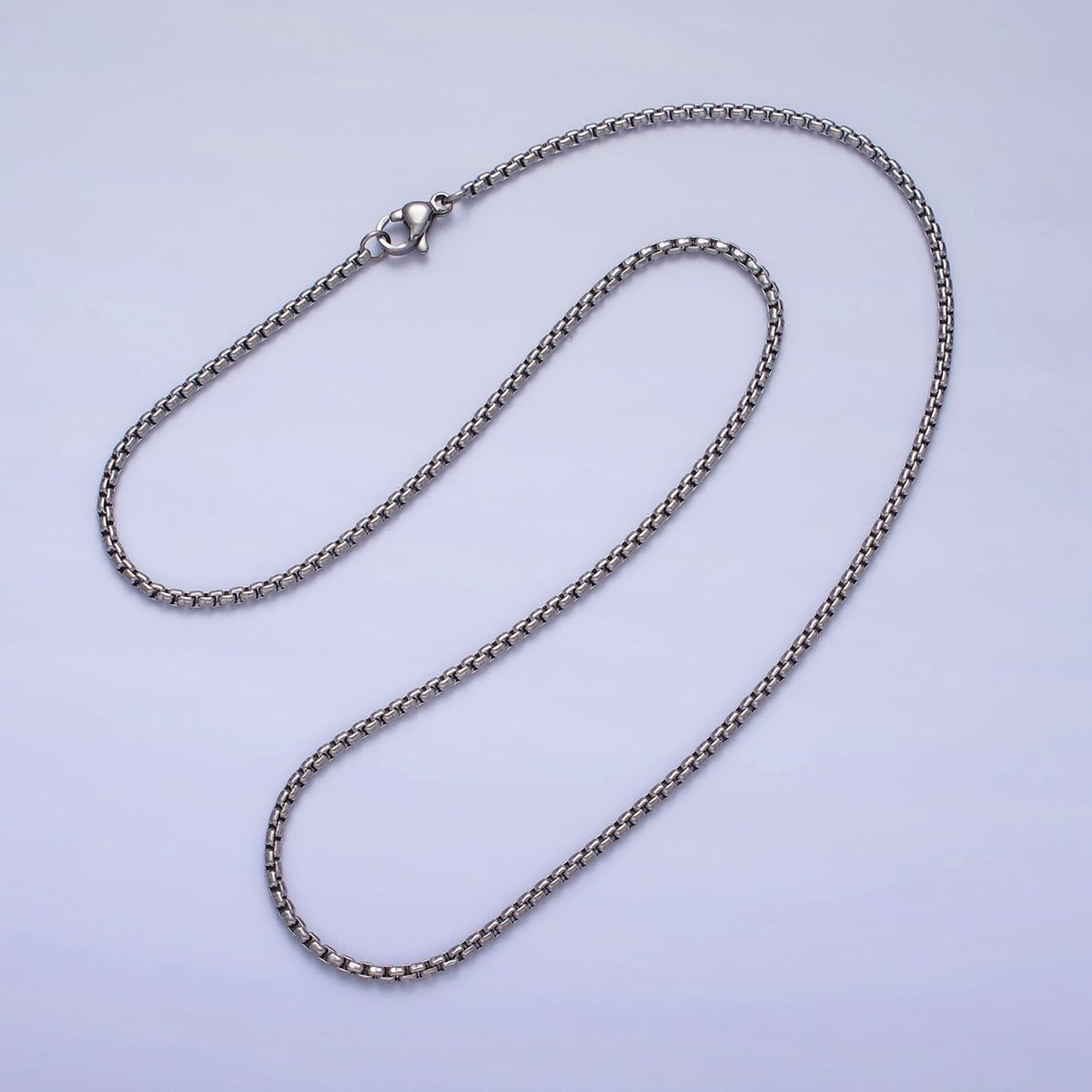 Dainty Gold Cable Rolo Chain Necklace | Waterproof | Unisex Silver Box Chain | Anti Tarnish | STAINLESS STEEL Chain | WA-1710 to WA-1712