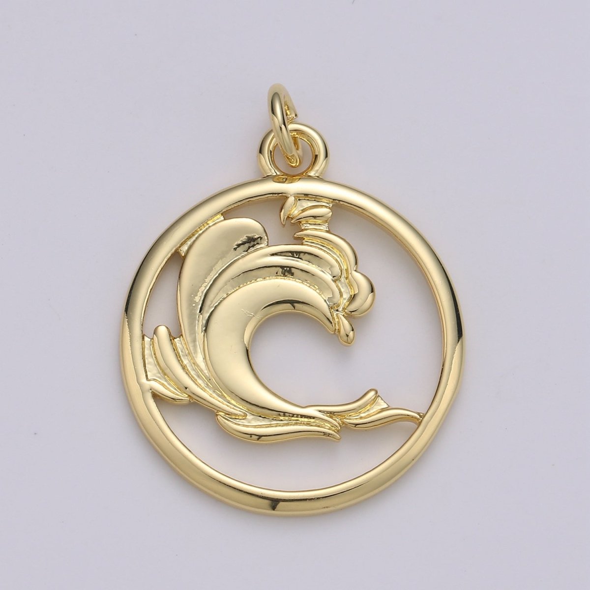 Dainty Gold Element Charm Fire Wind Earth Ocean Wave Charm. 24K Gold Filled Charm for Bracelet Necklace Earring Supply D-915 D-923 - D-925