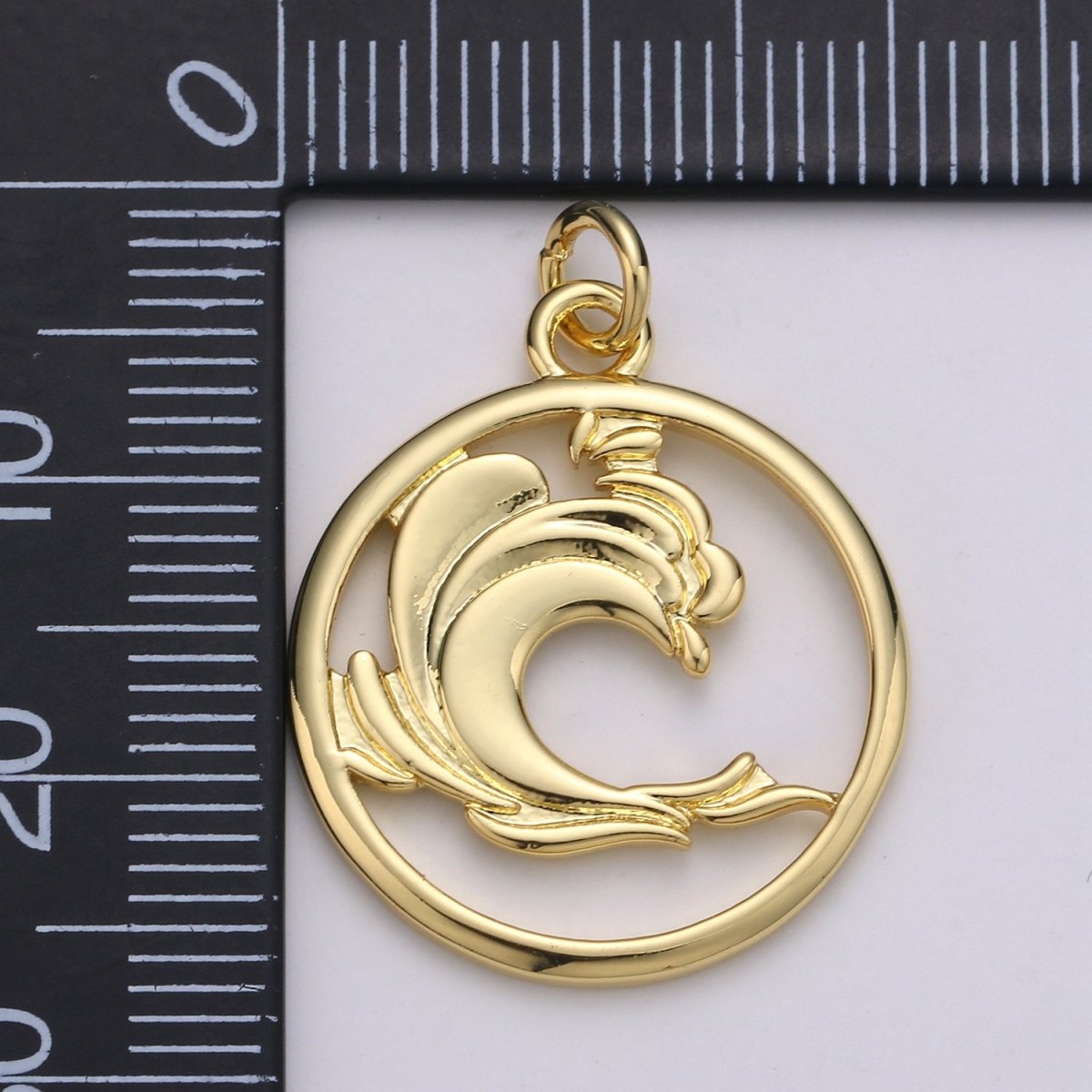 Dainty Gold Element Charm Fire Wind Earth Ocean Wave Charm. 24K Gold Filled Charm for Bracelet Necklace Earring Supply D-915 D-923 - D-925