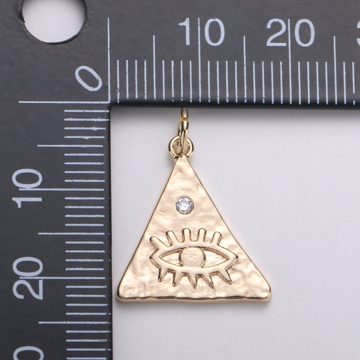 Dainty Gold Eye of Providence Symbol Pendant All Seeing Eye Charm Illuminati Emblem Evil Eye Amulet Talisman Sign Medallion Charm D-782 - DLUXCA