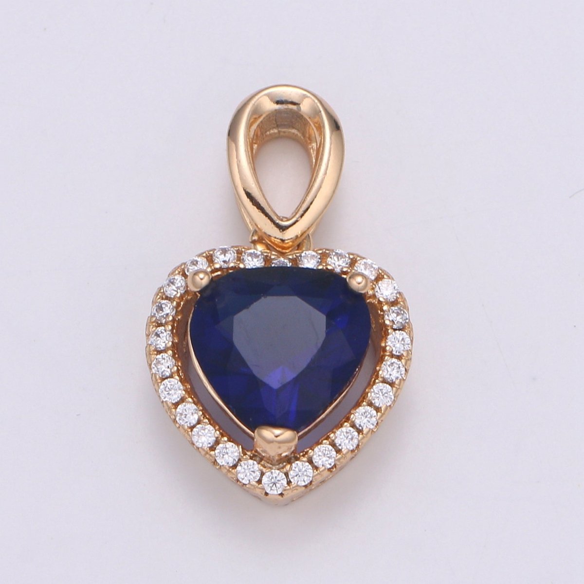 Dainty Gold Fill Heart Pendant Micro Pave Heart Charm for Necklace Pendant Layer Statement Necklace be my valentine Jewelry I-132